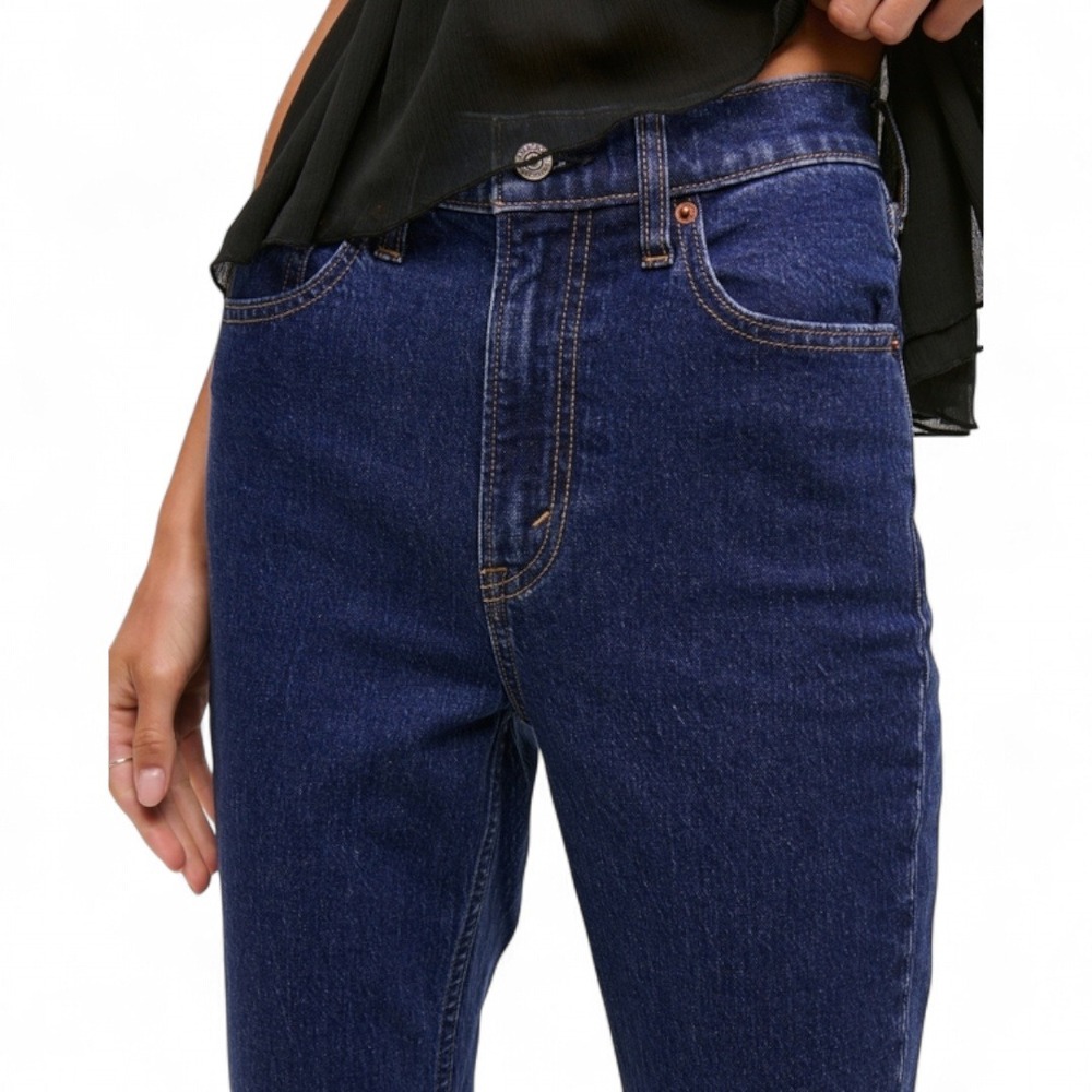 Abercrombie Curve Love Ultra High Rise Ankle Straight Jeans Sz 4 Short‎ - Picture 9 of 10
